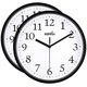 thumbnail image 2 of Hippih Black Wall Clock Silent No Ticking Quartz, 10 pulgadas redondas fáciles de leer para la escuela en casa Clock 2 Pack HIPPIH Ver descripción, 2 of 2