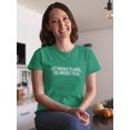 thumbnail image 2 of "Eat More Plants, Do More Yoga" Across Chest Quote Women T-Shirt, Female Medium, 2 of 4