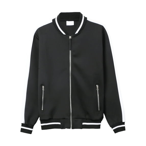 Ma Croix Mens Track Bomber Jacket Full Zip Lightweight Casual Stretch Slim Fit