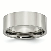 Titanium Flat 8mm Polished Band