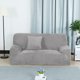 thumbnail image 2 of Cubierta de sofá en Forma de L uxcell gris para 1 2 3 plazas con Almohada, 2 of 10