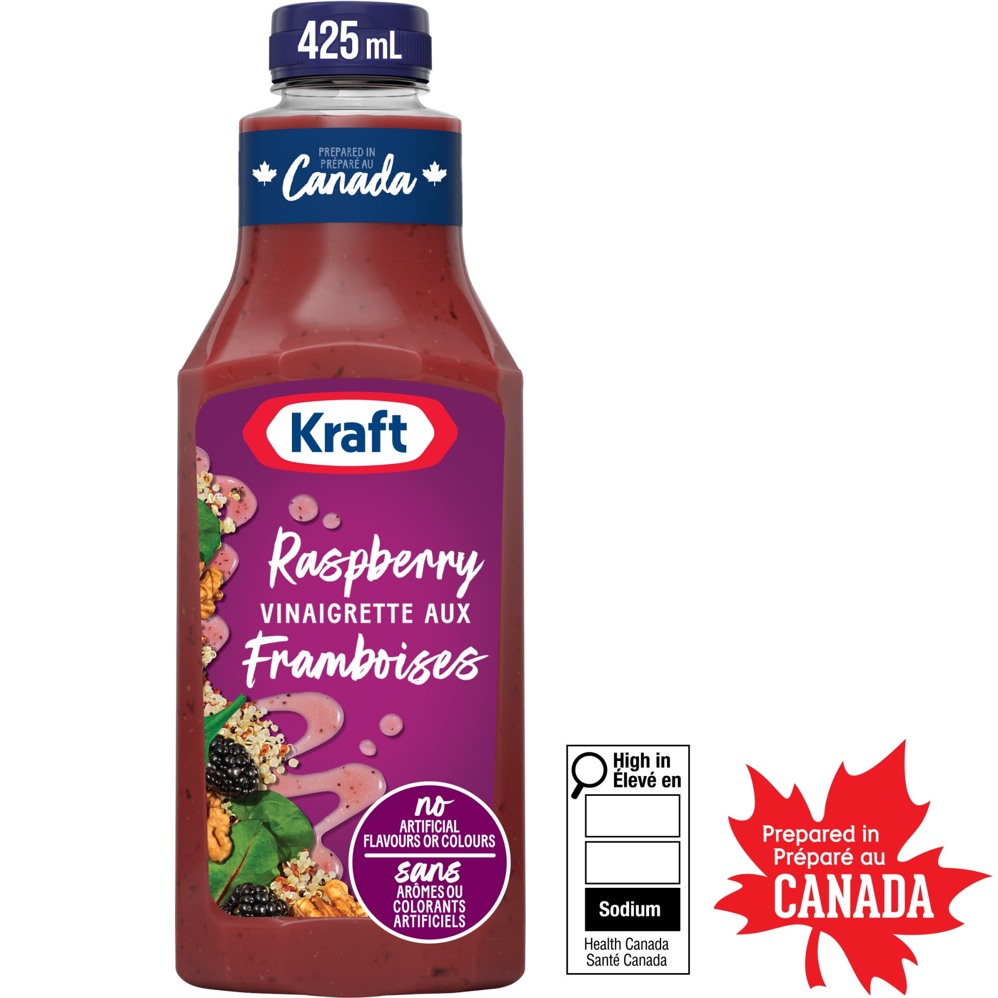 Kraft Raspberry Vinaigrette Salad Dressing, 425 mL Bottle