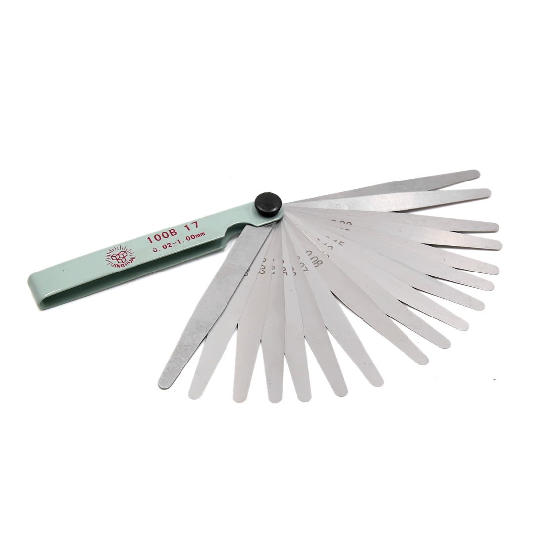 0.021mm 17 Leaves Inch Metric Dual Reading Feeler Filler Gauge Stainless Steel