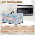 thumbnail image 5 of TSOVTHRID Canvas Microwave Oven Cover Washable Fabric Convection Toaster Oven Dust Cover Kitchen Appliance Protector, Rose Marble Texture Blue Pink Print, 18.25"W x 14.5"D x 11"H, S, 5 of 7