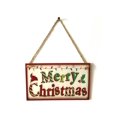 thumbnail image 5 of Cartel de pared Feliz Navidad Rojo Verde Decoración colgante de lino 25cm x 15cm x 0.5cm, 5 of 5