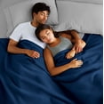 thumbnail image 3 of Bare Home Polar Fleece Cozy Bed Blanket - Hypoallergenic Premium Poly-Fiber Yarns, Thermal, Lightweight Blanket (Twin/Twin XL, Dark Blue), 3 of 9