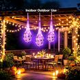 thumbnail image 4 of Halloween Hanging Light Up Spider Egg Sacs Decorations, Hanging Web Prop with Black Spiders, Indoor Outdoor Halloween Decor for Party Proch Yard Tree, 4 of 7