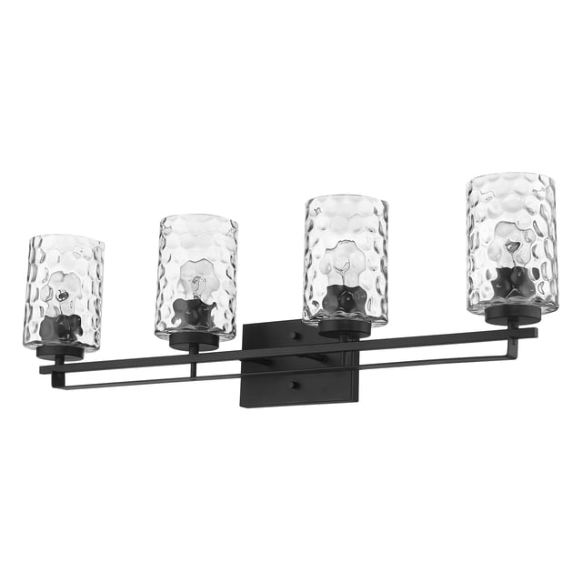 homeroots lighting 398665 Livvy 4-Light Matte Black Vanity