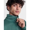 thumbnail image 4 of No Boundaries Boxy Fit Quarter Zip Fleece Sweatshirt with Long Sleeves, Men's XS-4XLT, 4 of 5