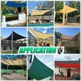 thumbnail image 5 of 13' x 23' White Rectangle Square Sun Shade Sail Order to Make RTAPR1220 Canopy, UPF50+ 95% UV Blockage, 200GSM Commercial Standard Heavy Duty, 3 Years Warranty (We Make Custom Size)$$Garden &, 5 of 9