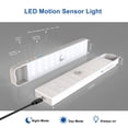 thumbnail image 3 of 1000mAh Motion Sensor Light, 60-LED Under Cabinet Lighting, 2-Color Magnetic Rechargeable Wireless Closet Night Lights Bar (4 pack), 3 of 5