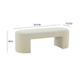 thumbnail image 3 of TOV Furniture Elena Velvet Bench, Cream, 3 of 6