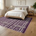 thumbnail image 3 of ODIKA 6'x9' Washable Area Rug Non-Slip, Chair-Friendly, Minimalist Boho Motif Retro Abstract Rhythm Swirl Ombre Flowing Dynamic for Dining Room, Under Table, Office Décor, 3 of 7