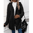 thumbnail image 5 of Women’s Hooded Double-Fleece Zip Cardigan Jacket, Soft Warm Long-Sleeve Casual Coat, Cozy Sherpa-Lined Outerwear for Fall Winter, Comfortable Daily Wear Hoodie Jacket, 5 of 8