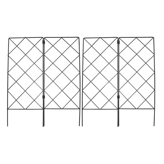 ELAYARD 2-Pack Black Metal Garden Trellis for Climbing Plants, Vine Support Frame for Outdoor and Indoor Use