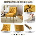 thumbnail image 6 of SEYNAR Modern Velvet Dining Chairs Set of 2, Tufted Back Accent Chair for Living Room,Yellow, 6 of 6