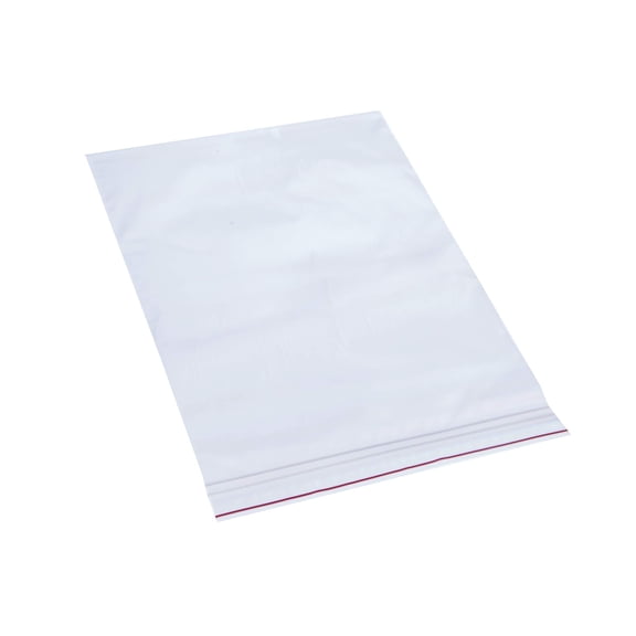 Minigrip Red Line MGRL2P0912 Polyethylene (LDPE/LLDPE Blend) Clear Reclosable Bag, 12" Length, 9" Width (Pack of 1000) CA3