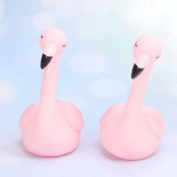 PBPBOX 4pcs Flamingo Cake Decoration Pink Plastic for Gifts and Party Decor