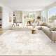 thumbnail image 1 of Alfombra Vecarf, lavable, vintage, diseño bohemio, 240 x 300 cm, color beige, 1 of 8