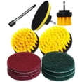 thumbnail image 2 of 12 Pieces Drill Brush Attachment Set,Power Scrubber Drill Brush Kits, with Extended Attachments Drill Bit Brush Set for Car, Grout, Floor, Bathtub, Shower, Kitchen, 2 of 5