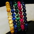thumbnail image 4 of HOOUN Natural Gemstone Tigers Eye Stone Beads Bracelet Women Men Jewelry 8 10mm -8mm-Multi-color Tiger Eye, 4 of 5