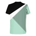 thumbnail image 4 of Yanghang Tops Men Mens T-Shirts Men's Casual Short Sleeved Geometric Printed Round Neck Off Shoulder Top Shirts For Men, 4 of 5
