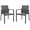 Black, variant on Safavieh Dexter Aluminum Outdoor Dining Arm Chair - Set of 2, Black
