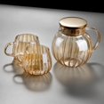 thumbnail image 3 of Maoww 1.3L Glass Teapot Heatproof Filter Creative Clear for Office Traveling Home with 2 Cups, 3 of 9