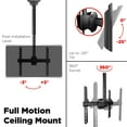 thumbnail image 5 of Pro-Mounts Adjustable Ceiling TV Mount for 24-55 Inch LED, LCD, Plasma Flat & Curved Screens, 5 of 6