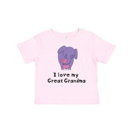 

Inktastic I Love My Great Grandma Elephant Gift Baby Girl T-Shirt