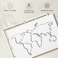 thumbnail image 6 of Elephant Stock One Line World Map Wall Art - Horizontal Canvas Wall Art - Living Room Wall Decor - Map Canvas - White And Black Decor - 24" x 16", 6 of 8