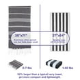 thumbnail image 3 of PADISHAHHOME Turkish Beach Towels, Bulk Case of 36 | Oversized, Quick Dry, Sand Free | 100% Cotton, Large 38x71" Towels for Beach, Pool, Travel | Ultra-Soft, Compact, Absorbent | Black, 3 of 9