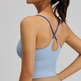 thumbnail image 5 of FNFYFH Workout Tank Tops for Women Backless Longline Sports Bras Spaghetti Straps Cross Back Padded Yoga Top, 5 of 8