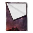 thumbnail image 2 of Arizona Soft Flannel Fleece Throw Blanket, Dramatic Sunset at North Scottsdale Canyon Canyon Valley Southwest Picture, Cozy Plush for Indoor and Outdoor Use, 60" x 80", Multicolor, by Ambesonne, 2 of 5