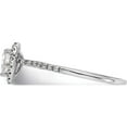 thumbnail image 4 of 14K White Gold 14Kw Heart Halo Diamond Semi-Mount Engagement Ring (Size 7) Made In India rm2048e-025-waa, 4 of 6