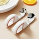 thumbnail image 1 of Juego de Cubiertos de Acero Inoxidable, Kit de Utensilios con Mango Corto, Cuchara y Tenedor para Niños Pequeños, Cuchara de Entrenamiento, 11.6 cm, Liviano 140g para Alimentación del Bebé, 1 of 6