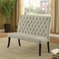 thumbnail image 4 of Furniture of America Landon Transitional Fabric Tufted Bench in Beige, 4 of 4