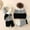 Black, variant on Herrnalise 3Pcs Kids Hat Scarf and Snow Gloves Set, Winter Knit Warm Soft Pom-Pom Beanie Outdoor for Boys Girls and Toddlers
