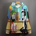 thumbnail image 4 of Looney Tunes Marvin The Martian Mens Womens Novelty Hoodie 3D Print Pullover Hooded Long Sleeve Sweatshirts Tops Blouse with Pocket, 4 of 8