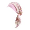 thumbnail image 2 of Segolike Soft Women Turban Head Wrap Scarf Hat Girls Hair Cover Sleeping Beanie Sleep Turbans Headscarf African Headwrap Headwear Cap Headband Pink, 2 of 8