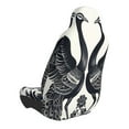 thumbnail image 2 of Balery Artistic Black White Peacocks Funda de Asiento para Auto con Diseño - Cubierta Frontal Suave y Transpirable con Protector Antideslizante- 1 Unidad, 2 of 5