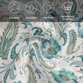 thumbnail image 5 of Teal Paisley Floral Cloth Napkins, Boho Ethnic Tribe Traditional Washable and Reusable Dinner Napkins Set of 8, Table Napkin for Kitchen Party Birthday Wedding Hotel Housewarming 20"x20", 5 of 8