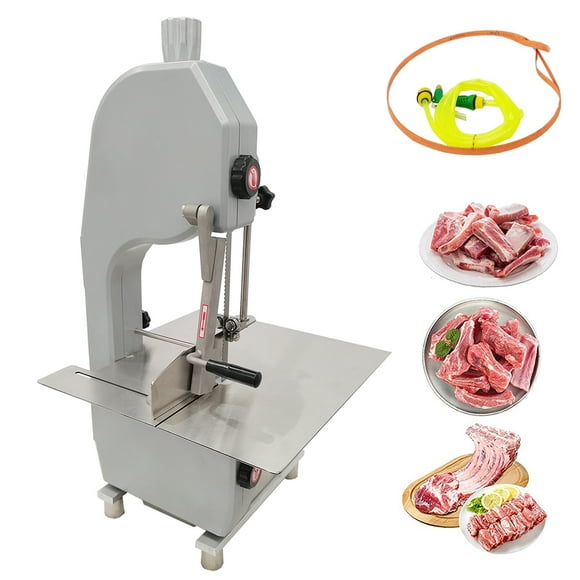 INTBUYING Commercial Electric Bone Cutting Machine Commercial Frozen Meat Cutter Slicer 1500W Bone Butcher Frozen Meat Cutter for Restaurant