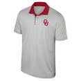 thumbnail image 2 of Men's Colosseum Gray Oklahoma Sooners Big & Tall Tuck Striped Polo, 2 of 3