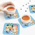 thumbnail image 7 of Lsque Bluey Pattern 4" Drink Coasters Set of 6, Leather Absorbent Coasters, Table Coaster Set Decorative Coffee Cup Coasters Housewarming Gift, 7 of 7