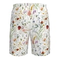 thumbnail image 6 of Wukai Wildflower Watercolor Print Beach Trunks with Compression Liner Swimsuit Quick Dry Beach Sports Shorts with Pocket-Large, 6 of 8