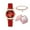 RD, variant on Canada Day Kcavykas Back to School Season,New Fashion Belt Watch Women's Leisure Quartz Women's Bracelet Bracelet Gift Box Packaging