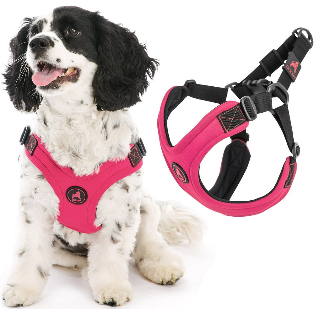Gooby Dog Harness Pink, Medium Escape Free Sport Patented Stepin