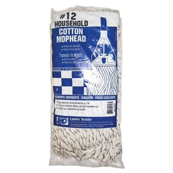 Lanier 102-4 Plis-12 Taille Tête de Vadrouille Coupée 12 - Lot de 6