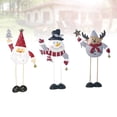 thumbnail image 4 of POINTERTECK 3Pcs Christmas Iron Table Decoration Snowman Elk Santa Clau Shape Desktop Ornament Creative Table Adornment, 4 of 5